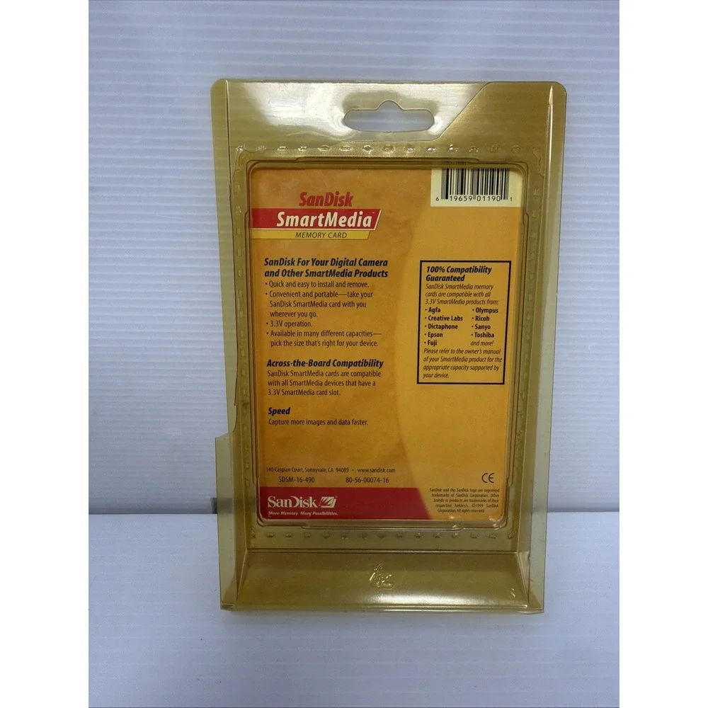 SanDisk 16 MB SmartMedia Memory Card SDSM-16-490 16 MB